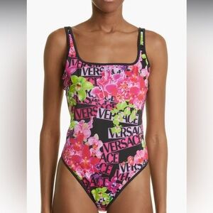 Versace Swim Orchid Reversible one-piece size 2